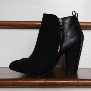 Black Multimedia Ankle Boots